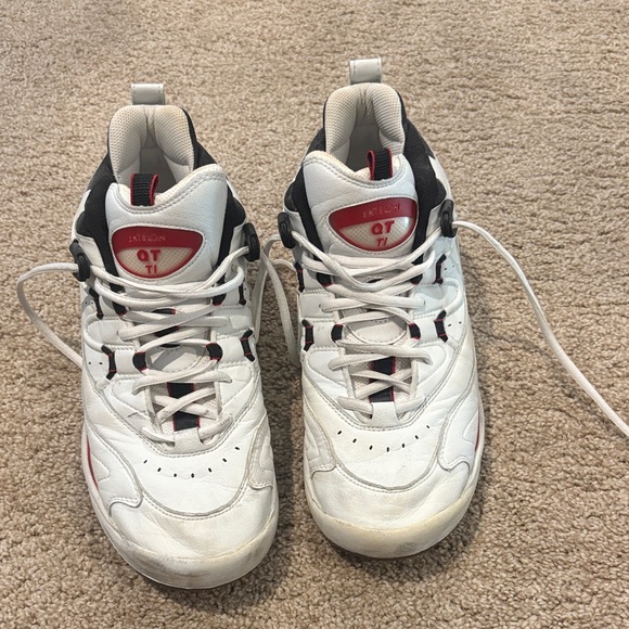 Men's Ektelon QT Scream Indoor White, Black, and Red Athletic Shoes - Picture 1 of 6